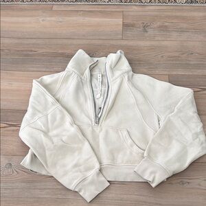 White Quarter-Zip Sweatshirt